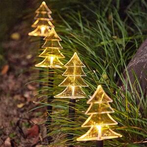 HJ LED světelný zapichovací řetěz 5 LED na baterie styl: vánoční strom
