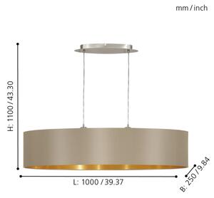Eglo 31618 - Lustr na lanku MASERLO 2xE27/60W/230V