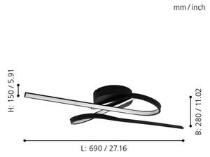Eglo 99323 - LED Stropní svítidlo SELVINA LED/21W/230V