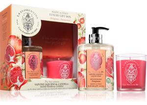 La Florentina Pomegranate Hand Wash and Candle dárková sada