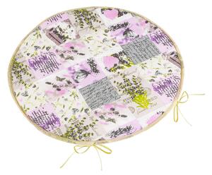 Bellatex Sedák Adéla kulatý hladký průměr 40 cm Patchwork lila