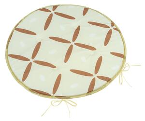 Bellatex Sedák Adéla kulatý hladký průměr 40 cm Křížky hnědé