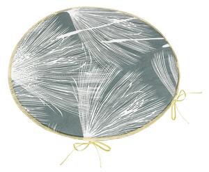 Bellatex Sedák Adéla kulatý hladký průměr 40 cm Chmýří šedá, bílá