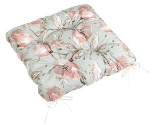 Bellatex Sedák Adéla prošívaný 40x40 cm prošívaný Lilie losos, šedá