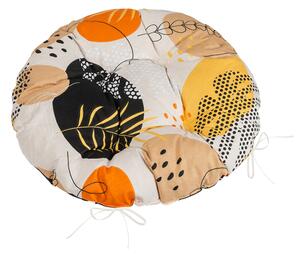 Bellatex Sedák Adéla prošívaný kulatý průměr 40 cm Oblázky oranžová
