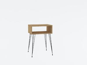 Noční stolek Kedapi 1 (dub + černá). 1094358