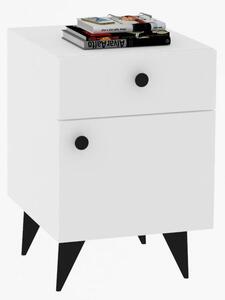 Noční stolek Kedapi 2 (bílá). 1094365