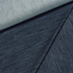 Bavlněná riflovina (denim, džínovina) elastická č.10, modrá 380g/m2, š.140cm (látka v metráži)