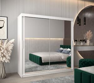 Skříň s posuvnými dveřmi v šířce 200 cm TIMEA 3 - bílá