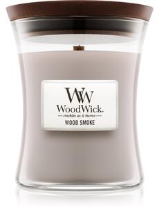 Woodwick Wood Smoke vonná svíčka s dřevěným knotem 275 g