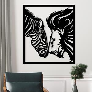 DUBLEZ | Dřevěný obraz na stěnu - Lev a zebra | Obraz