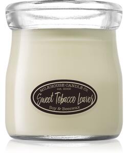 Milkhouse Candle Co. Creamery Sweet Tobacco Leaves vonná svíčka Cream Jar 142 g