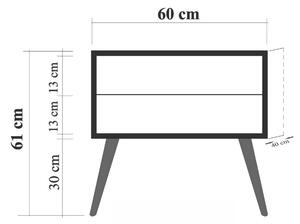 Noční stolek Tobobi 11 (vícebarevné). 1094399