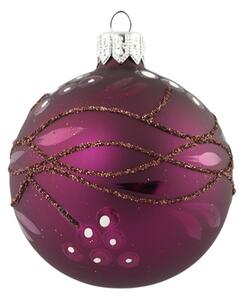 Skleněná vánoční koule fialová