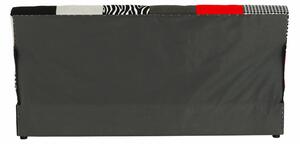 Tempo Kondela Rozkládací pohovka ALABAMA, s úložným prostorem, červená/šedá/černá