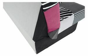 Tempo Kondela Rozkládací pohovka ALABAMA, s úložným prostorem, růžová/šedá/černá