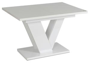 JAKS Jídelní stůl Clark 120 cm bílý gloss glamour