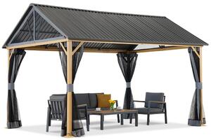 Kovový zahradní altán Teramo s moskytiérou 3x4 Garden Point