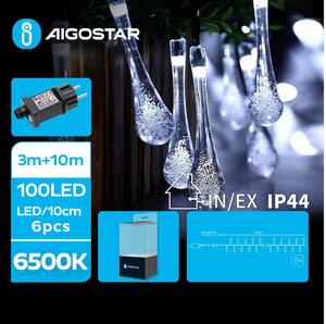 Aigostar B.V. Aigostar - LED Venkovní dekorační řetěz 100xLED/8 funkcí 13m IP44 studená bílá AI0474