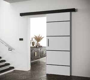 Posuvné dveře s černým úchytem SALOME 4 - 80 cm, bílé / černé