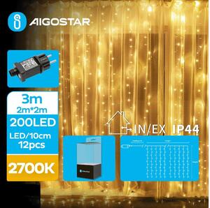 Aigostar B.V. Aigostar - LED Venkovní vánoční řetěz 200xLED/8 funkcí 5x2m IP44 teplá bílá AI0457