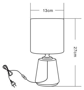 Zuma Line HS8605-BL - Stolní lampa 1xE14/40W/230V černá/zlatá/dekor mramoru