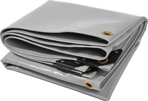 NEMAXX® krycí plachta, 450 g/m², 1,5 x 3 m, edá, s hliníkovými oky, vodotsná, odolná proti UV záení