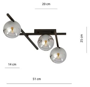 Stropní svítidlo SMART 3xE14/10W/230V černá/šedá