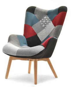 HezkýNábytek.cz Křeslo Nutri (patchwork + černá). 1110344