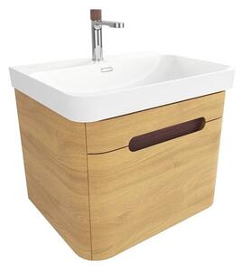 Koupelnová skříňka s umyvadlem SAT Fusion 57,5x43x45 cm dub medový mat SATFUSION60DMUBA