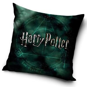 Carbotex dětský povlak na polštářek HARRY POTTER MAGIC, zeleno-černý, 40x40cm