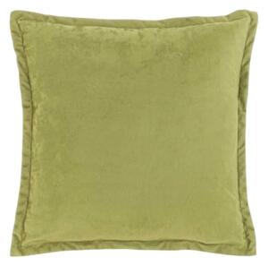 Sametový dekorační polštářek TATUM 45x45 cm, světle zelený