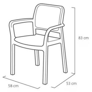 Plastová židle CHLOE, cappuccino