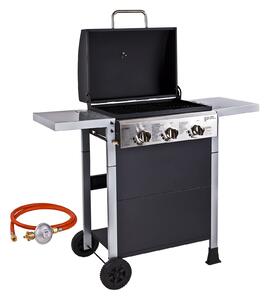 Plynový gril Plynový gril grilovací vozík Gril BBQ 3 plameny 8,1 kW 107x52x103 cm