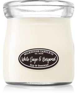 Milkhouse Candle Co. Creamery White Sage & Bergamot vonná svíčka Cream Jar 142 g