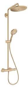 Hansgrohe Croma Select S, Showerpipe 280 1jet EcoSmart 9 l/min s termostatem a ruční sprchou Raindance Select S 120 3jet, kartáčovaný bronz, HAN-26891140