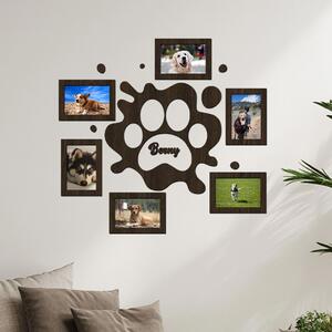 Dřevěný fotorámeček na zeď ŤAPKA Zvolte barvu dekoru: Wenge | Rozměry (cm)rámečků: 13x9