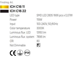 Luxusní černý LED lustr Incanti CHATEAU 119W