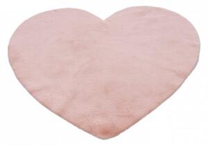 Kusový koberec Luna 859 powder pink - srdce 86x86 cm