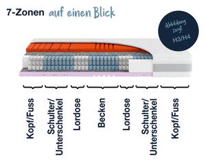 Hn8 Schlafsysteme 7zónová taštičková matrace Sleep Balance TFK (120 x 200 cm, H3/H4) (100305737012)