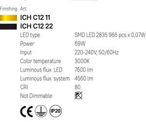 Luxusní černý LED lustr Incanti CHATEAU 69W