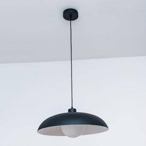 Lustr na lanku ECLIPSE 1xE27/15W/230V černá/bílá