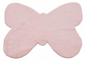 Kusový koberec Luna 855 powder pink - motýl 86x86 cm