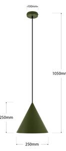 Lustr na lanku ETNA II 1xE27/15W/230V pr. 25 cm zelená