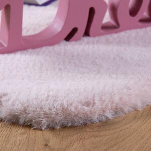 Kusový koberec Luna 855 powder pink - motýl 86x86 cm