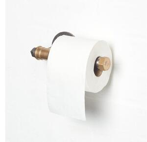 Nástěnný držák na toaletní papír Nenanu 3 (ořech + černá). 1094481