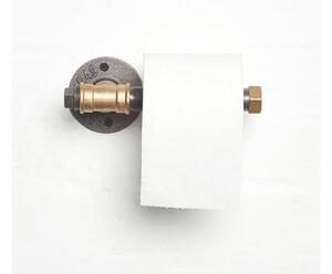 Nástěnný držák na toaletní papír Nenanu 3 (černá + zlatá). 1094481