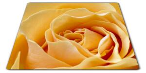 Skleněné prkénko květ žluté růže - 40x30cm