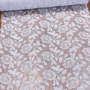 Ubrus PVC / štola DUTCH 2962 BI, krajka, bílá, š.50cm (metráž)