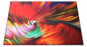Skleněné prkénko barevný abstrakt - 40x30cm